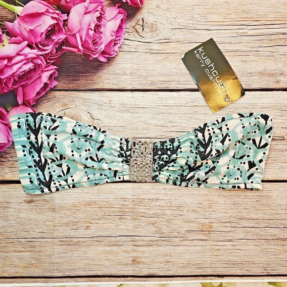 Kushcush by Kerry Cushman Bandeau Swim Top M New Bikini - Picture 1 of 10